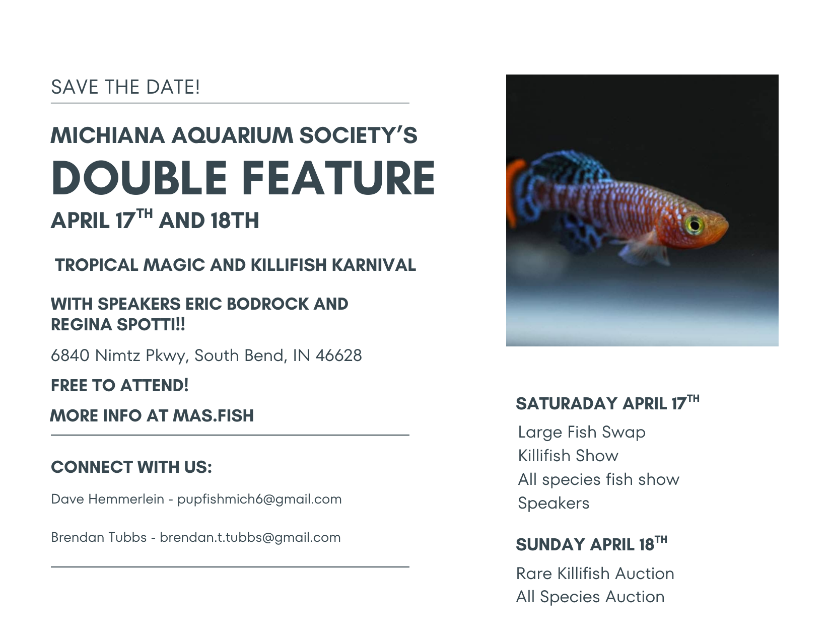 MAS Double Feature 2027 save-the-date flyer